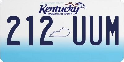 KY license plate 212UUM