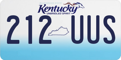 KY license plate 212UUS