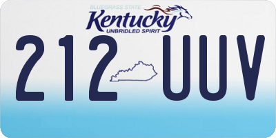 KY license plate 212UUV