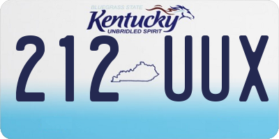 KY license plate 212UUX