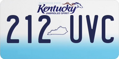 KY license plate 212UVC