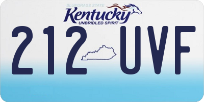 KY license plate 212UVF