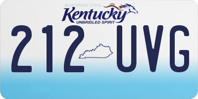 KY license plate 212UVG