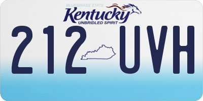 KY license plate 212UVH