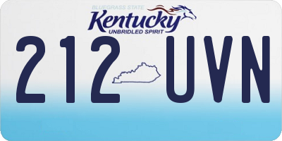 KY license plate 212UVN