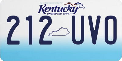 KY license plate 212UVO