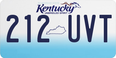 KY license plate 212UVT