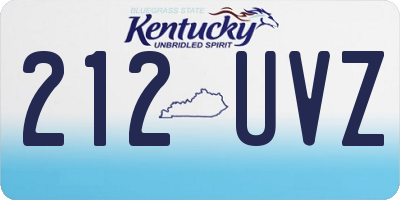KY license plate 212UVZ