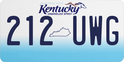 KY license plate 212UWG