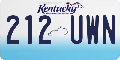 KY license plate 212UWN