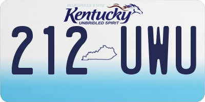 KY license plate 212UWU
