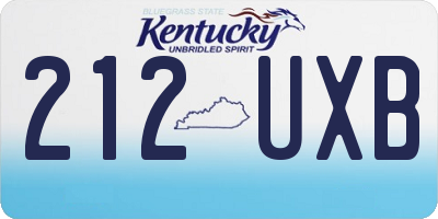 KY license plate 212UXB