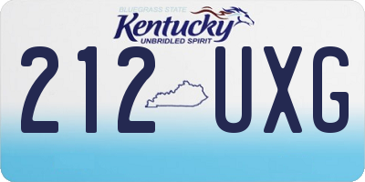 KY license plate 212UXG