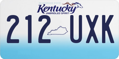 KY license plate 212UXK