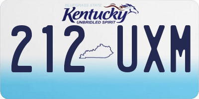 KY license plate 212UXM