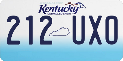 KY license plate 212UXO