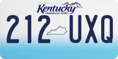 KY license plate 212UXQ