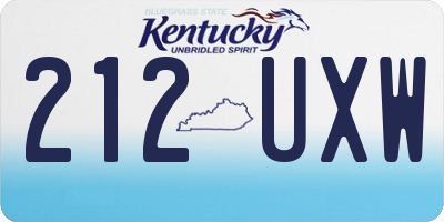 KY license plate 212UXW