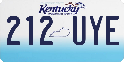 KY license plate 212UYE