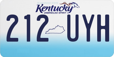 KY license plate 212UYH