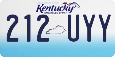 KY license plate 212UYY