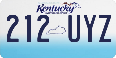 KY license plate 212UYZ