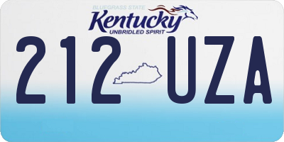KY license plate 212UZA