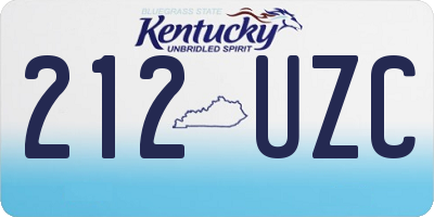 KY license plate 212UZC