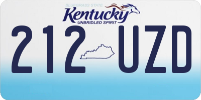 KY license plate 212UZD