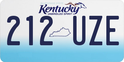 KY license plate 212UZE