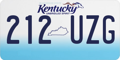KY license plate 212UZG