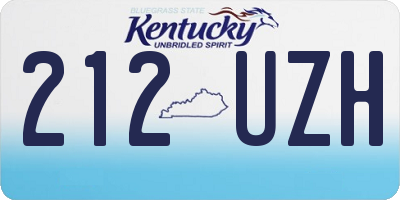 KY license plate 212UZH