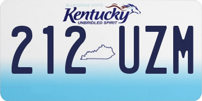 KY license plate 212UZM