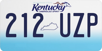 KY license plate 212UZP