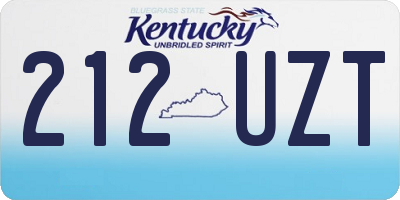 KY license plate 212UZT
