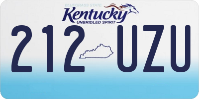 KY license plate 212UZU