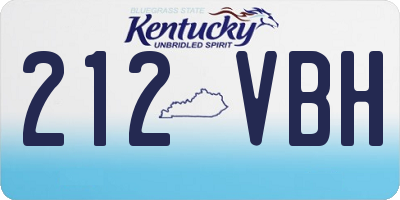 KY license plate 212VBH