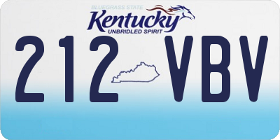 KY license plate 212VBV