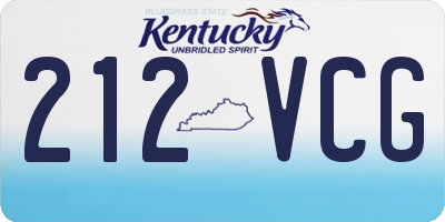 KY license plate 212VCG