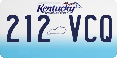 KY license plate 212VCQ