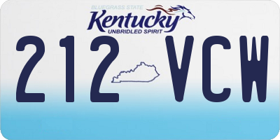 KY license plate 212VCW