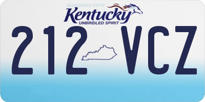 KY license plate 212VCZ