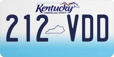 KY license plate 212VDD