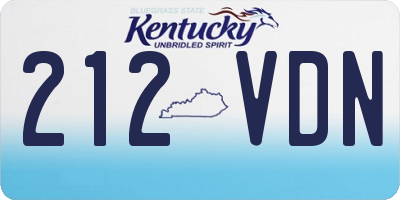 KY license plate 212VDN