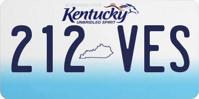 KY license plate 212VES