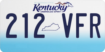 KY license plate 212VFR