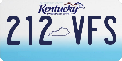 KY license plate 212VFS