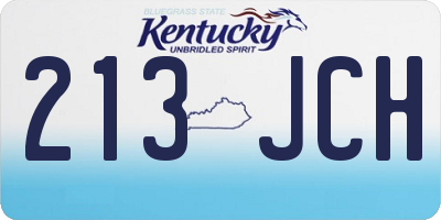 KY license plate 213JCH