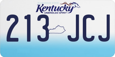 KY license plate 213JCJ