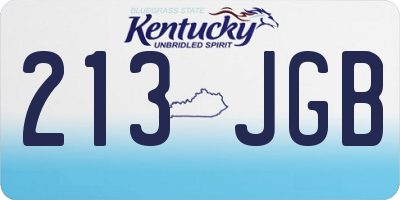 KY license plate 213JGB